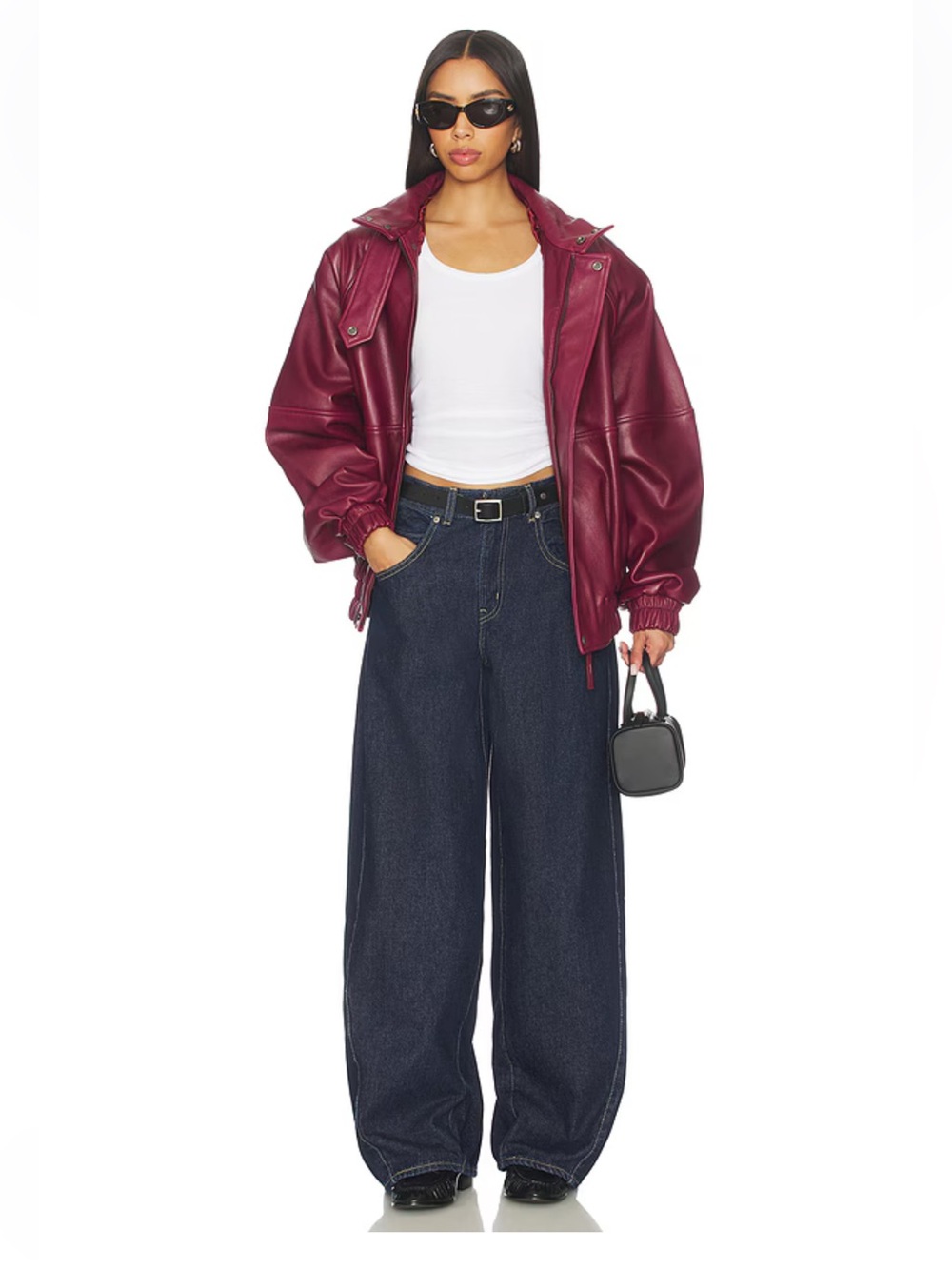 NWT $110 Levi's X Revolve Super Baggy Barrel Jeans 27X32 Blue - Picture 2 of 12